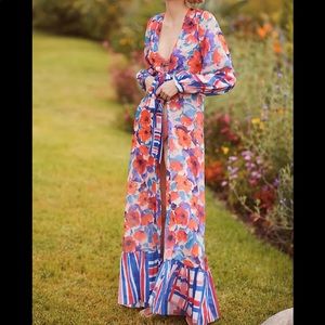 PatBo Violet Tie-Front Robe Coverup